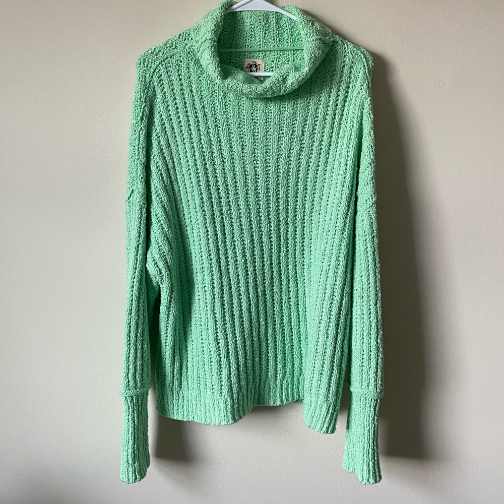 Free People We The Free Organic Cotton Cowl Neck Knit Sweater